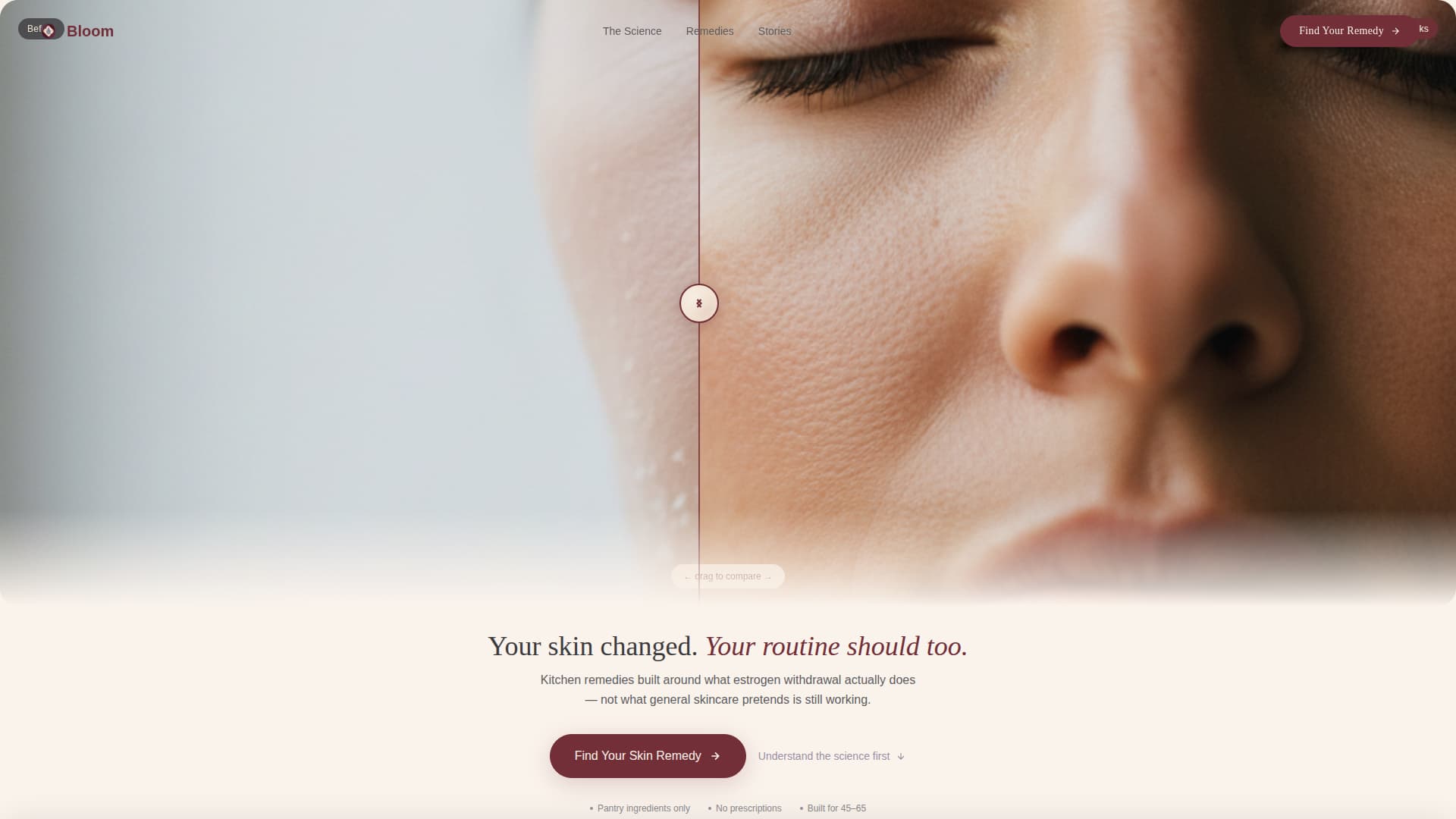 Bloom - Intimate Menopausal Landing Page Template
