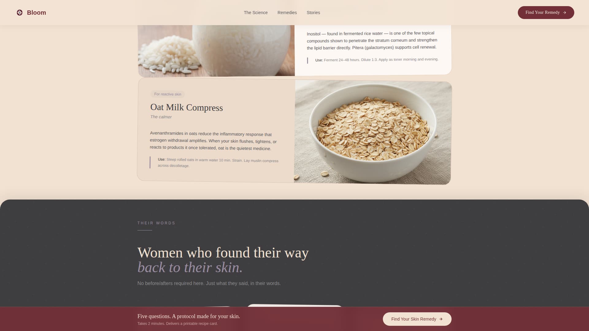 Bloom - Intimate Menopausal Landing Page Template
