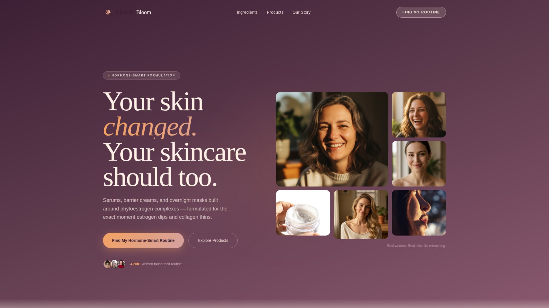 Bloom - Luxe Menopausal Landing Page Template