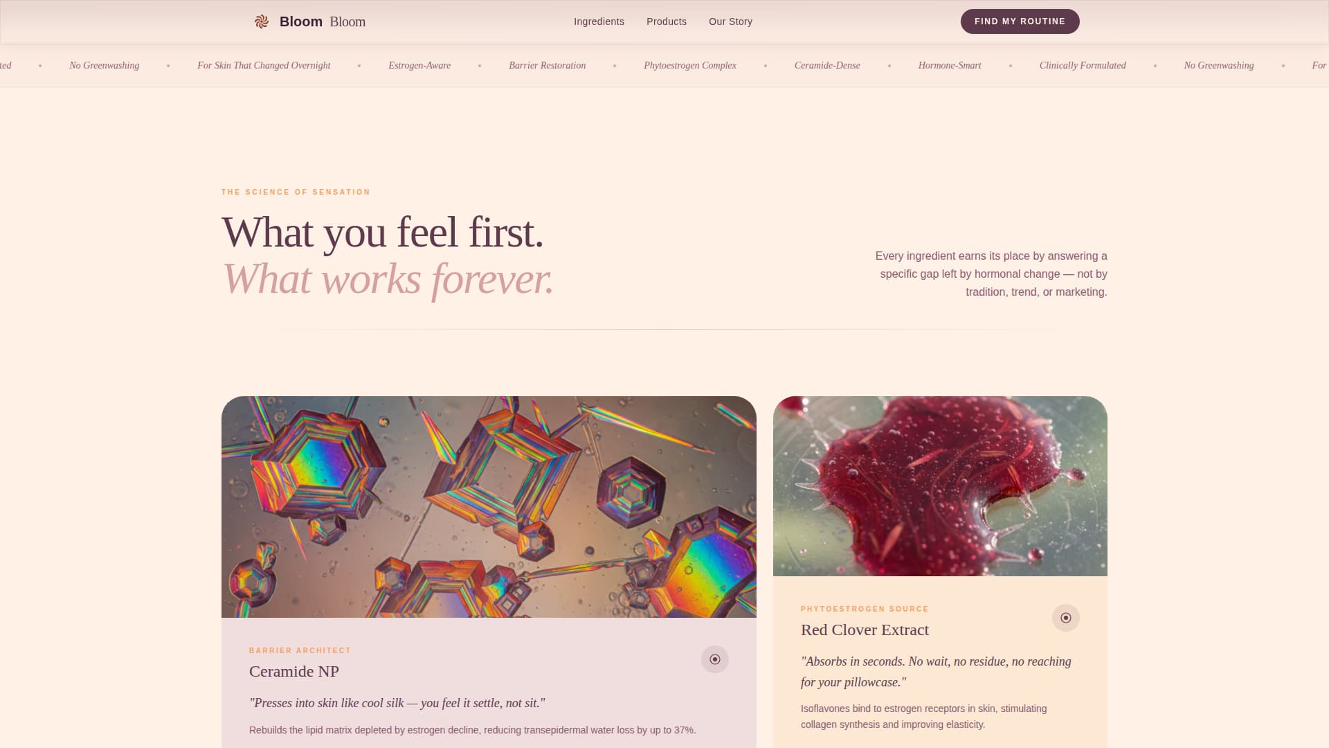 Bloom - Luxe Menopausal Landing Page Template