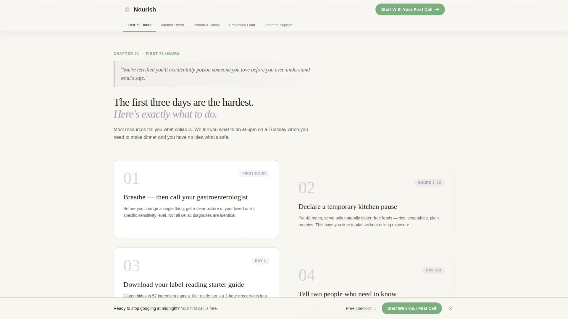 Celiac Disease Care Booking Website Template