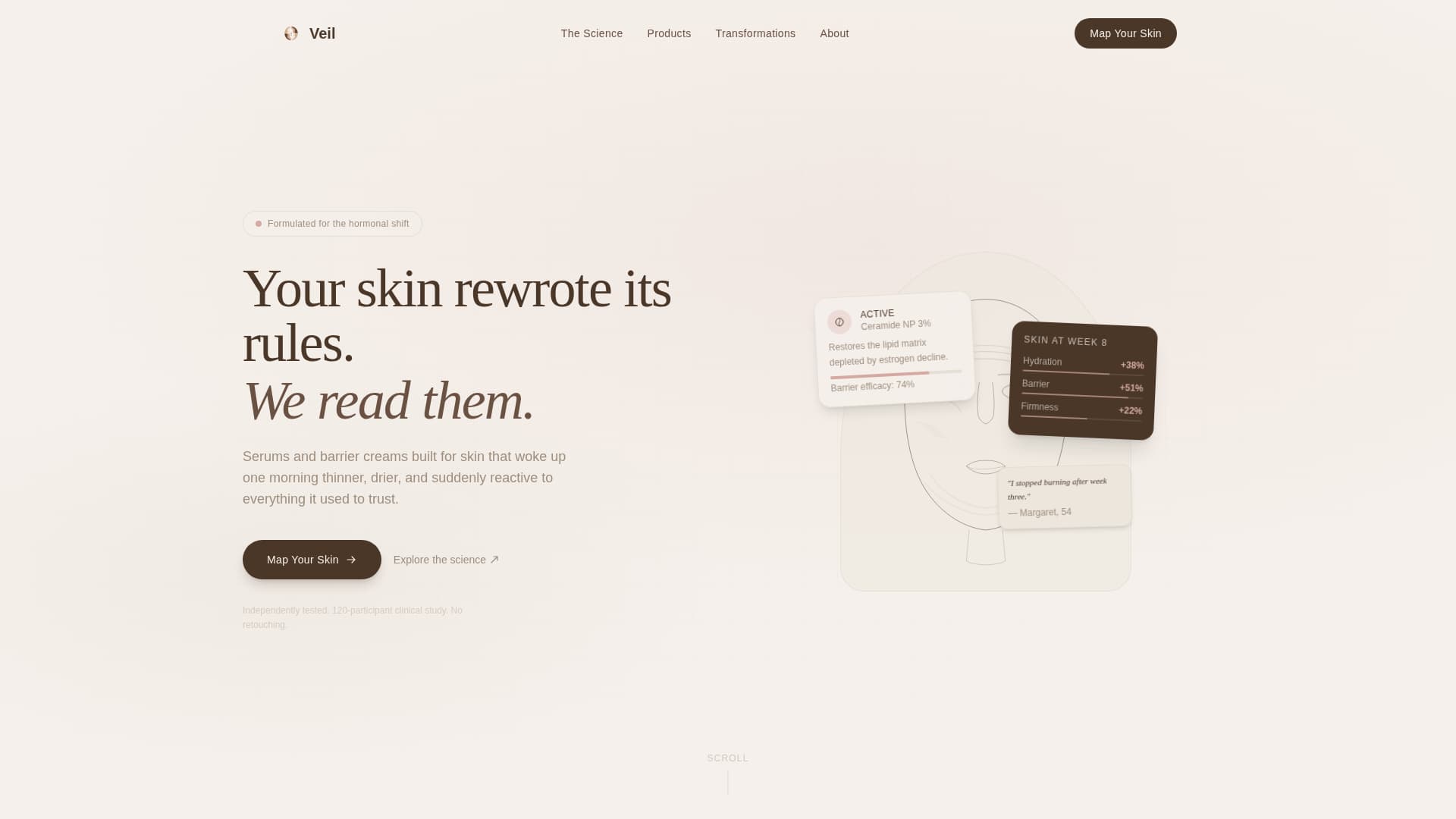Veil - Radiant Skincare Landing Page Template