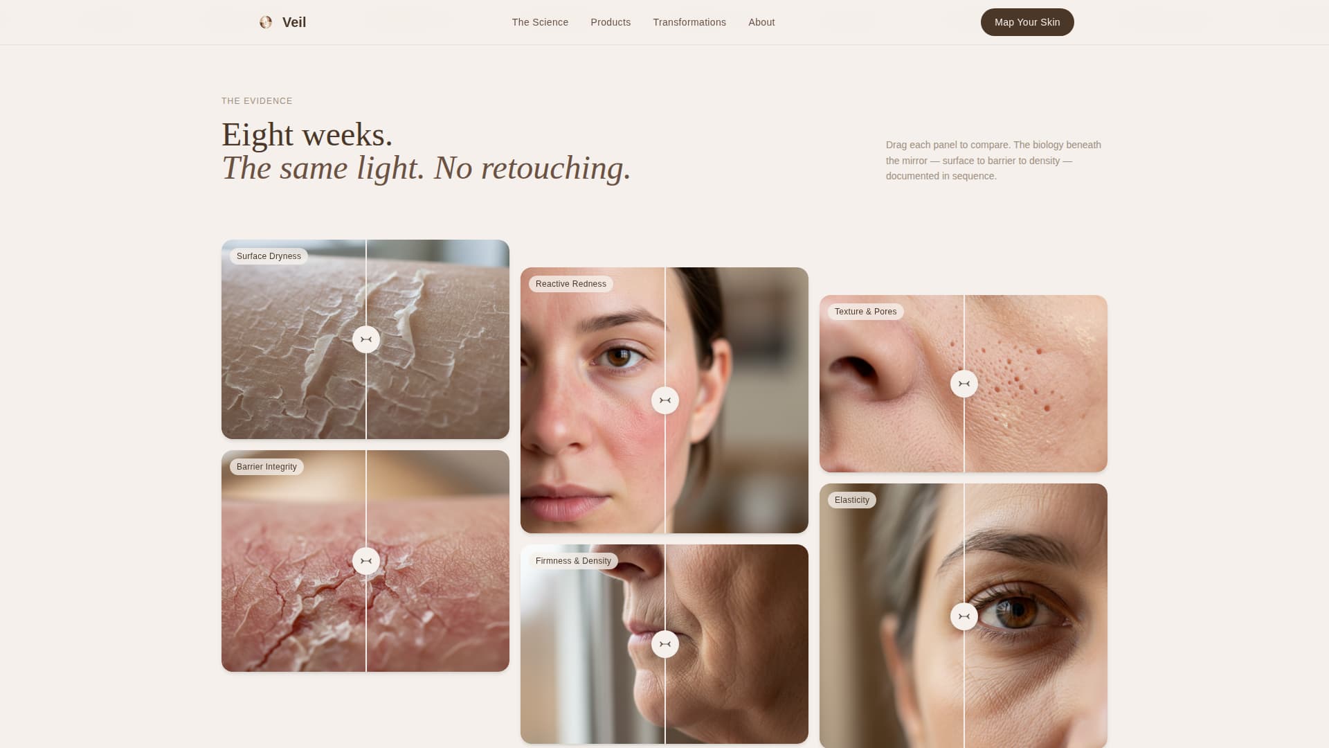 Veil - Radiant Skincare Landing Page Template
