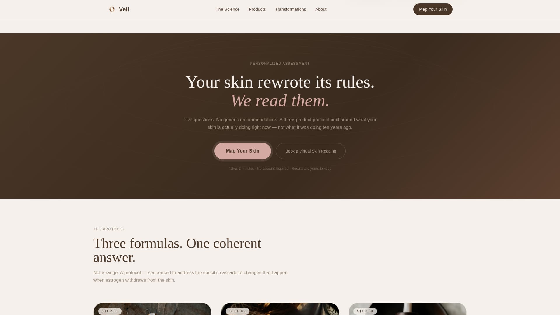 Veil - Radiant Skincare Landing Page Template