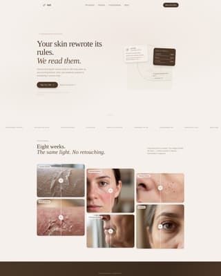 Veil - Radiant Skincare Landing Page Template