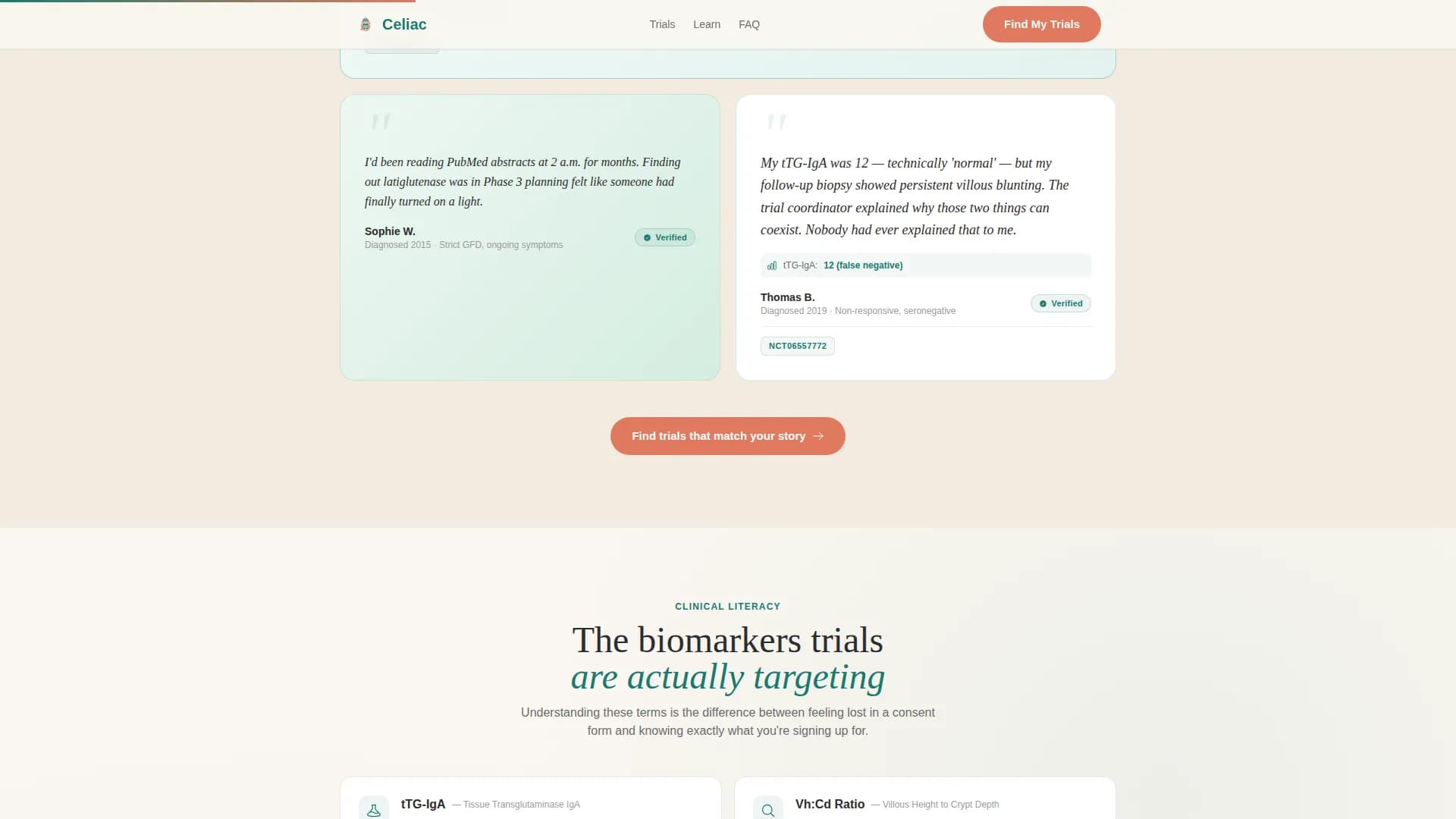 Celiac Disease Care Professional Website Template