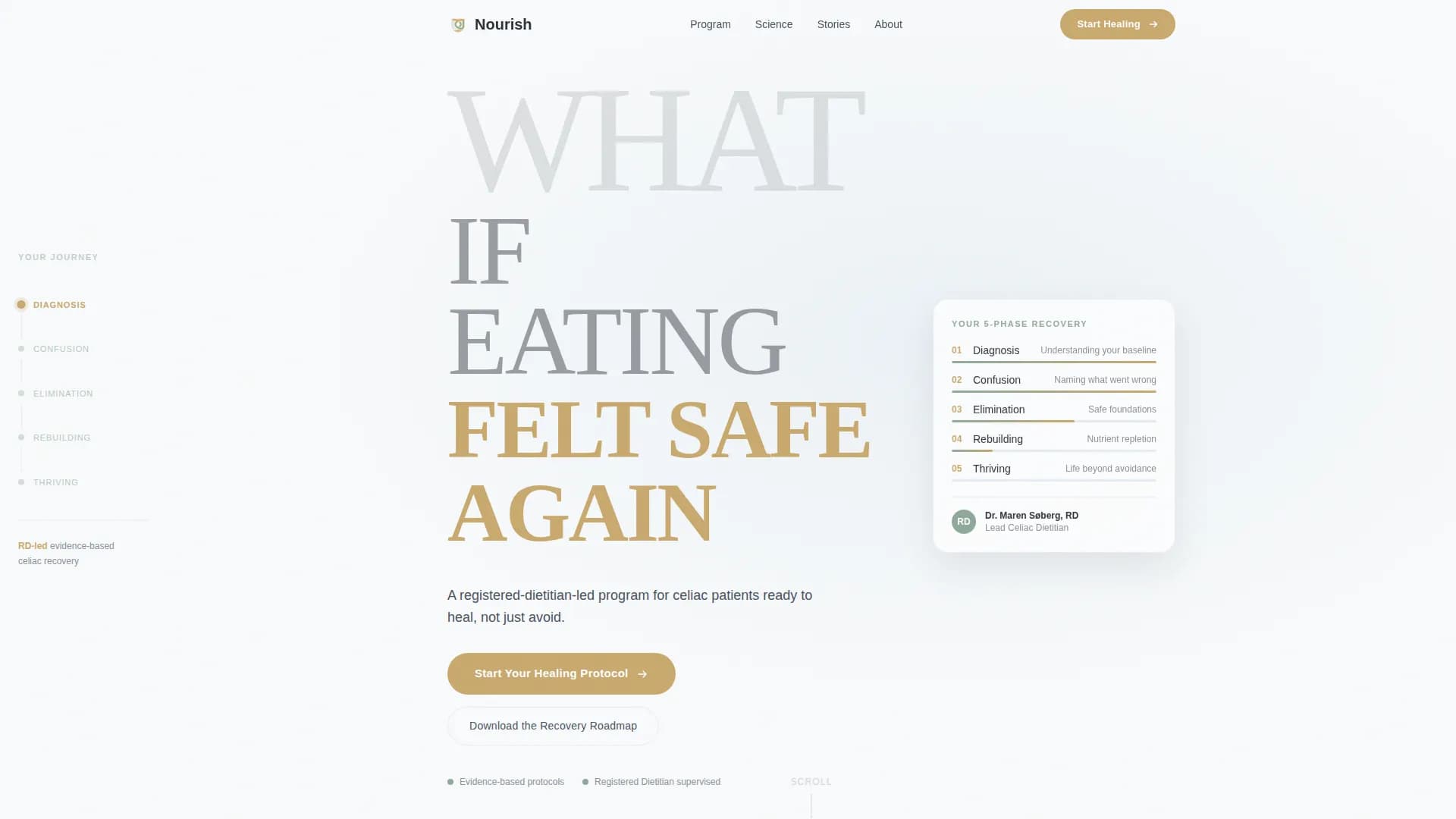 Celiac Disease Care Professional Website Template