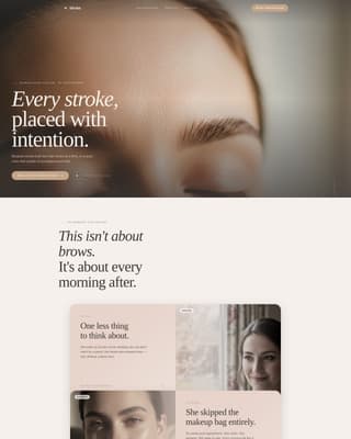 Stroke - Elegant Microblading Landing Page Template