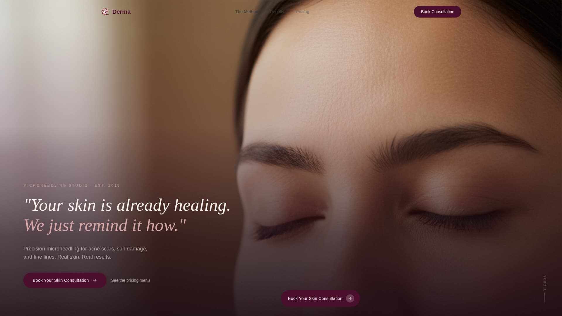 Derma - Transformative Microneedling Landing Page Template