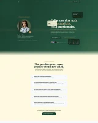 Celiac Disease Care Comparison Website Template