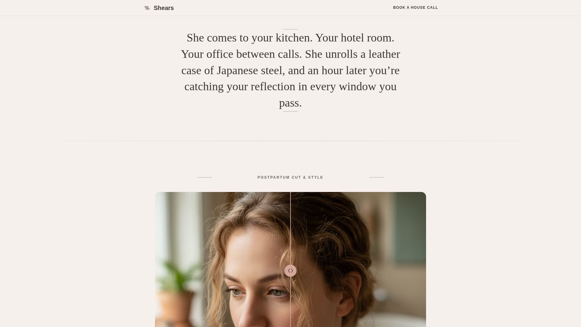 Shears - Effortless Stylist Landing Page Template