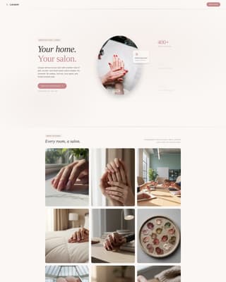 Lacquer - Intimate Mobilenail Landing Page Template