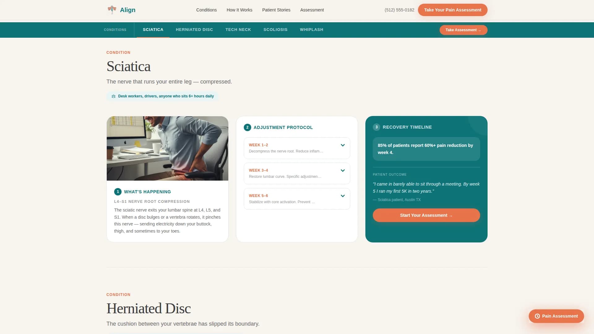 Align - Chiropractic Services Landing page Template