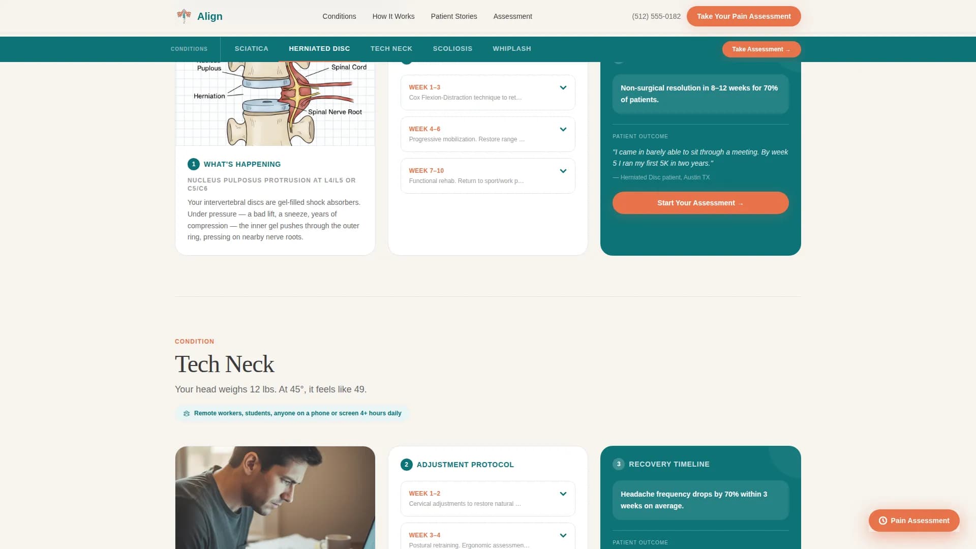 Align - Chiropractic Services Landing page Template