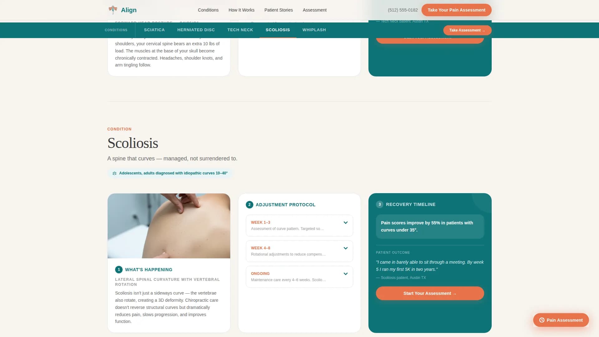 Align - Chiropractic Services Landing page Template