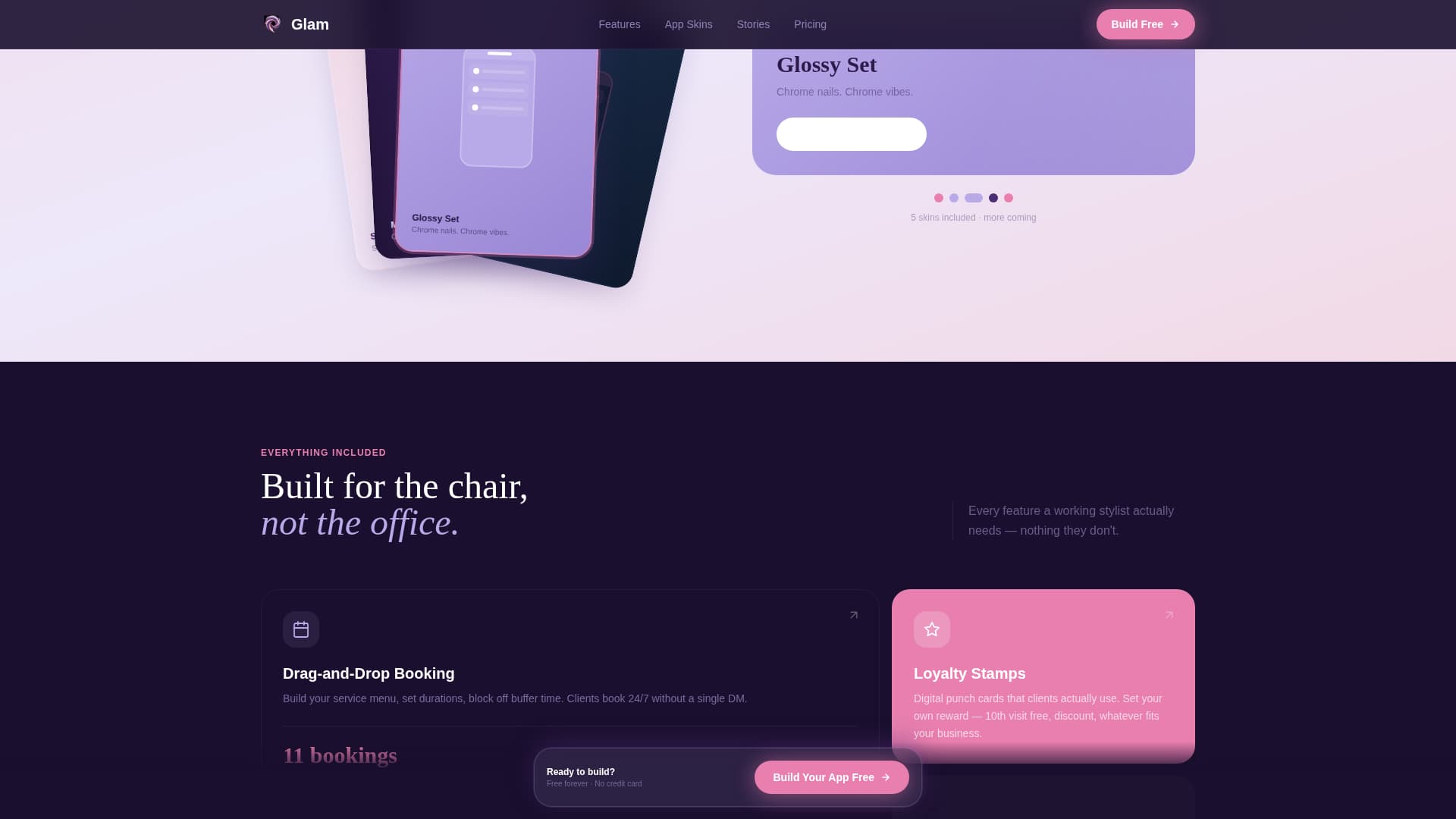 Glam - Stunning Salon Landing Page Template