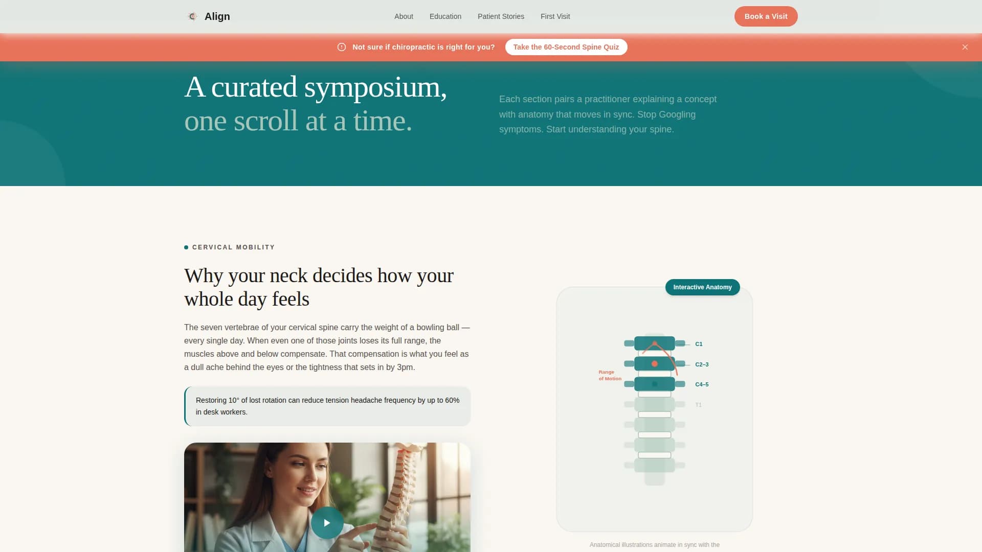 Align - Patient Education Landing page Template