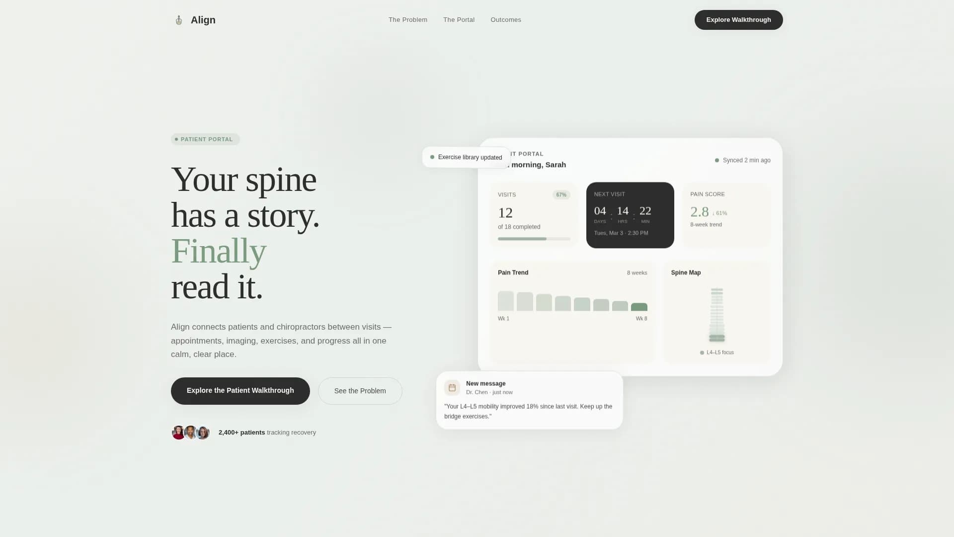 Align - Patient Portal Landing page Template