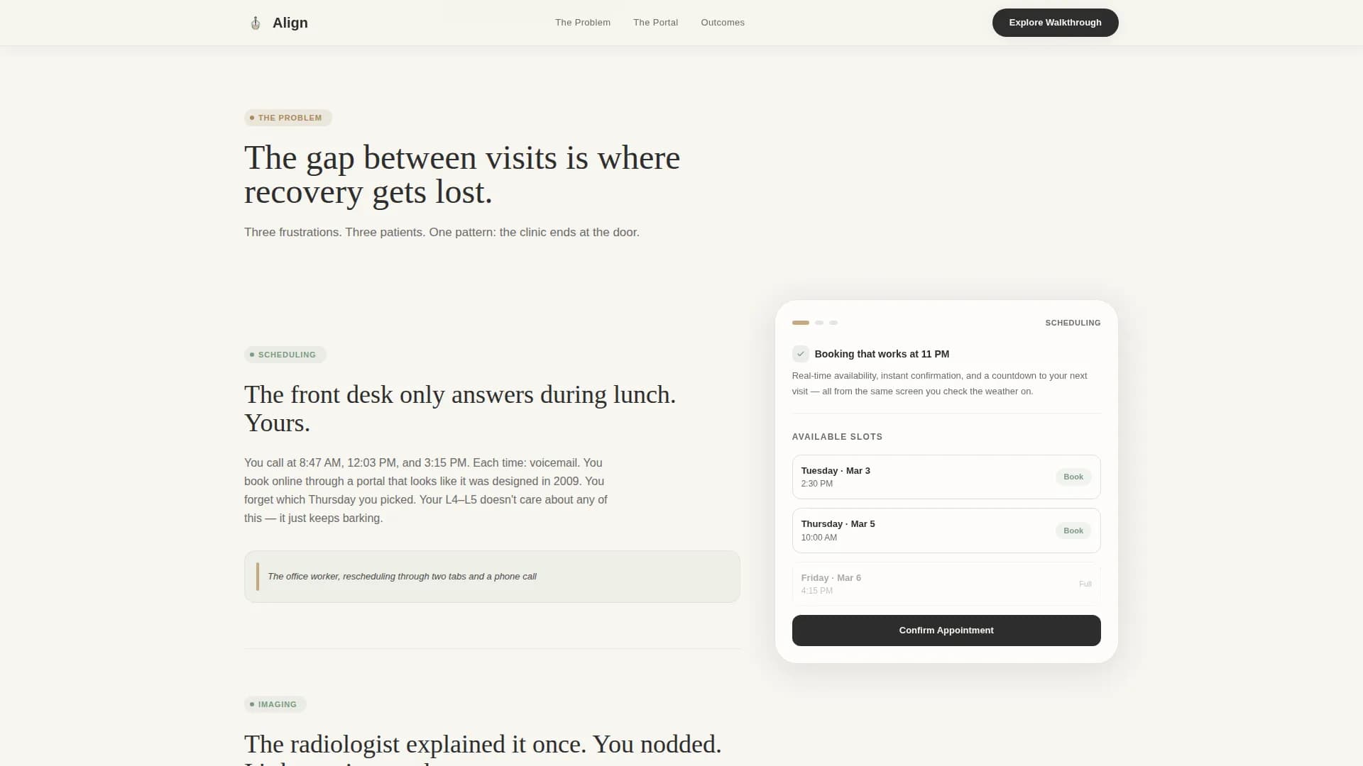 Align - Patient Portal Landing page Template