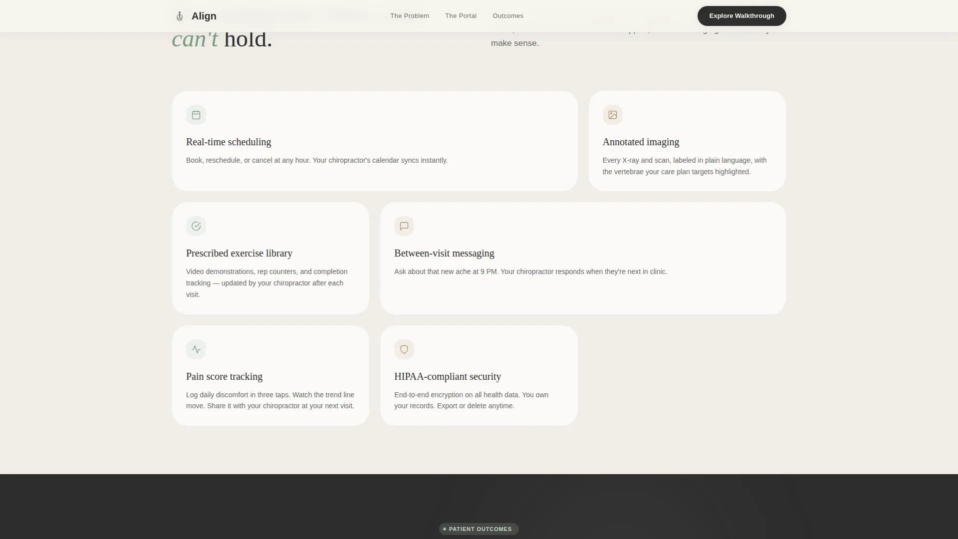 Align - Patient Portal Landing page Template