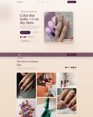 Lacquer - Luxurious Nailpolish Landing Page Template