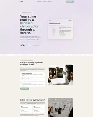 Chiropractor Virtual Consultation Website Template