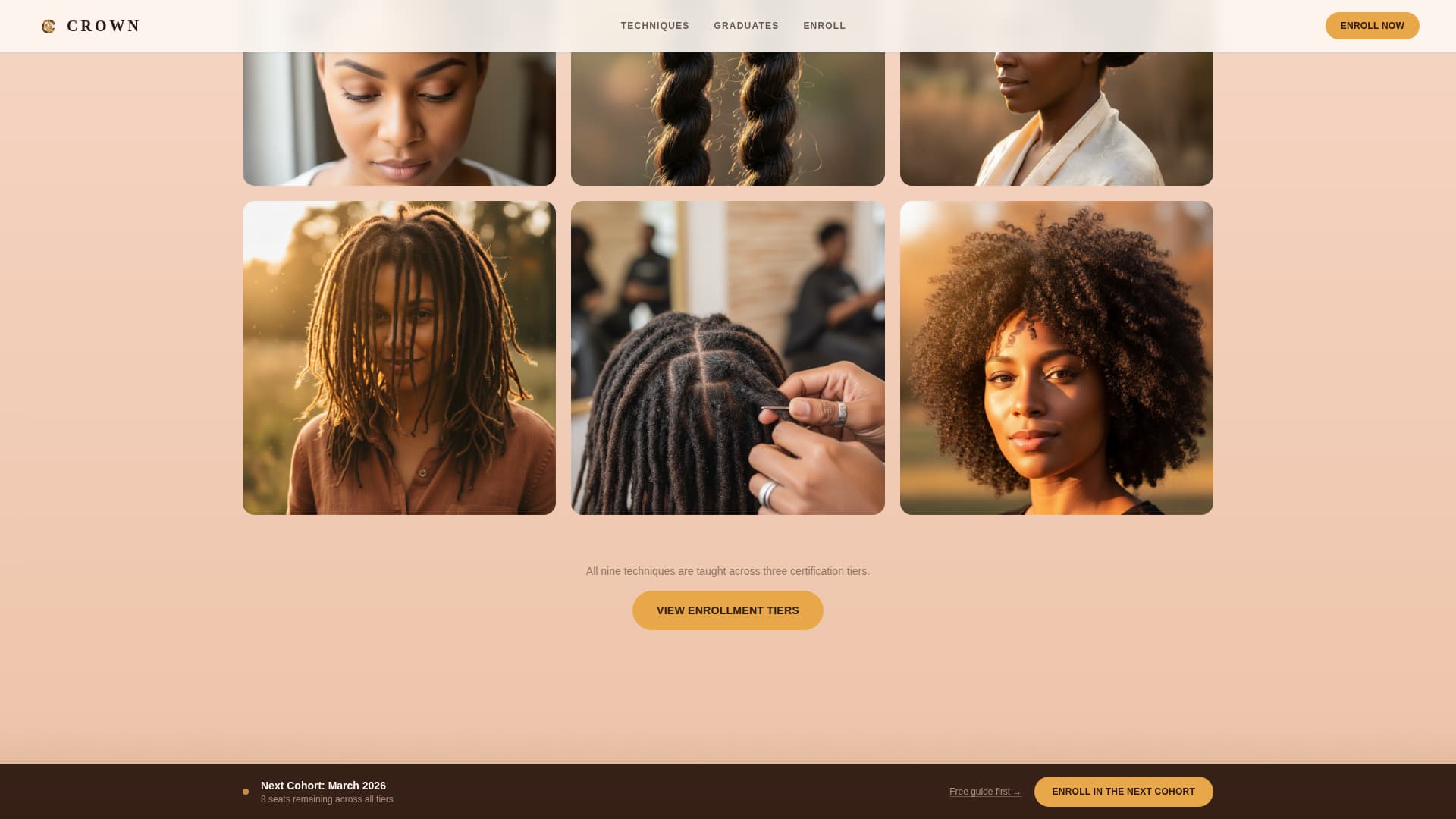 Crown - Luxe Loctician Landing Page Template