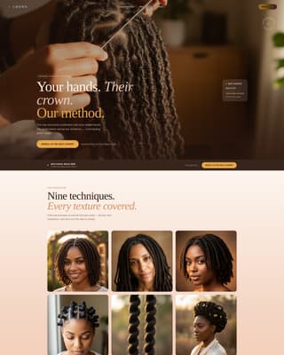 Crown - Luxe Loctician Landing Page Template