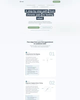 Pain Management Booking Website Template