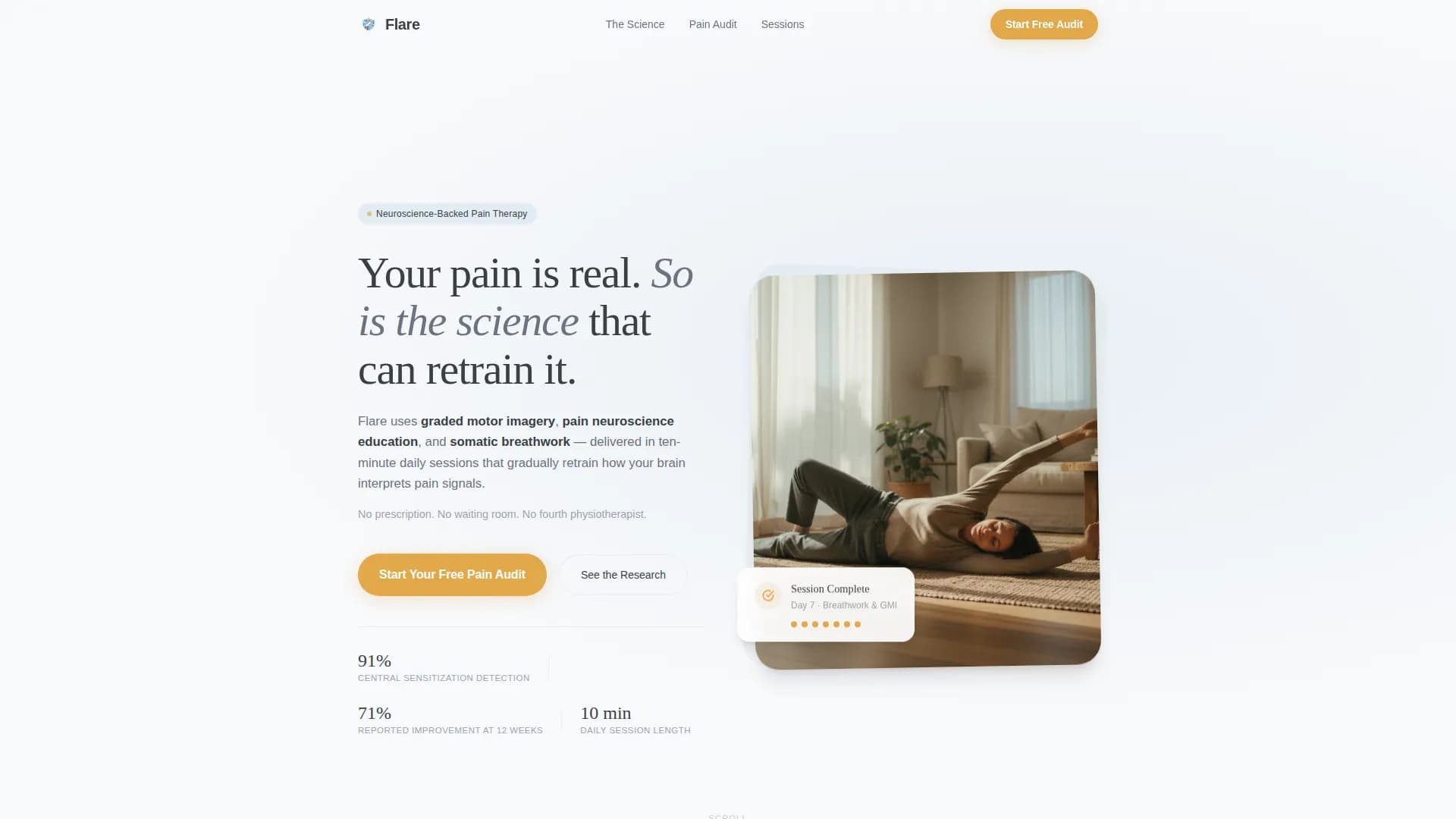 Chronic Pain Care Education Website Template