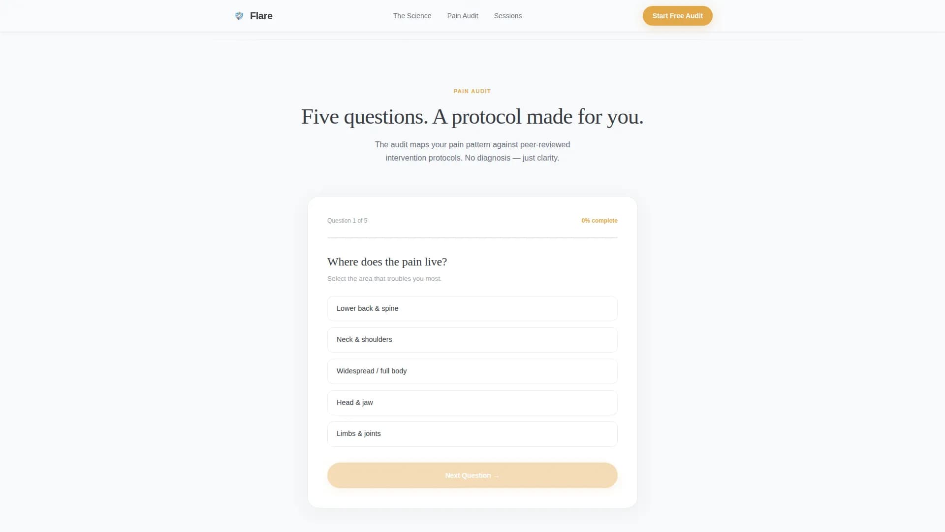 Chronic Pain Care Education Website Template