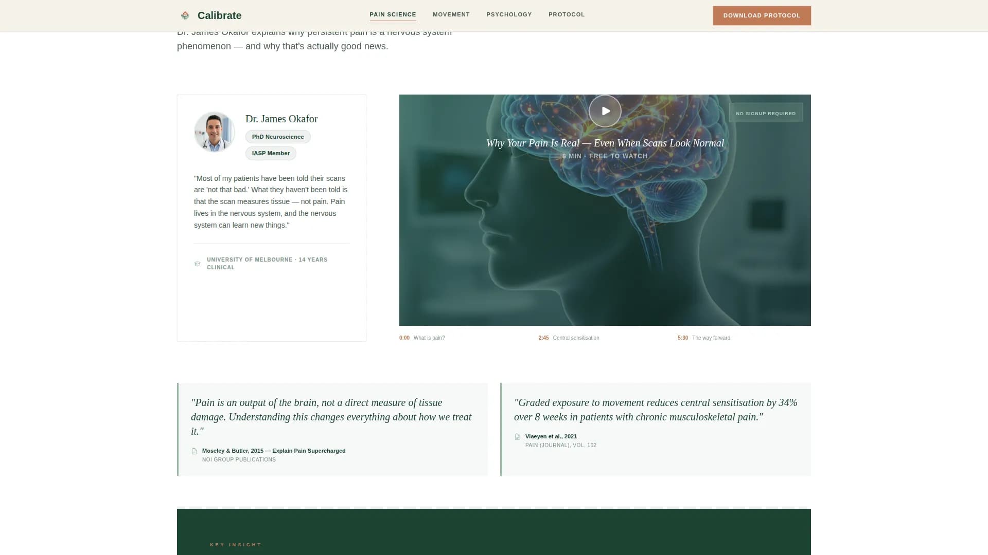 Chronic Pain Care Professional Website Template
