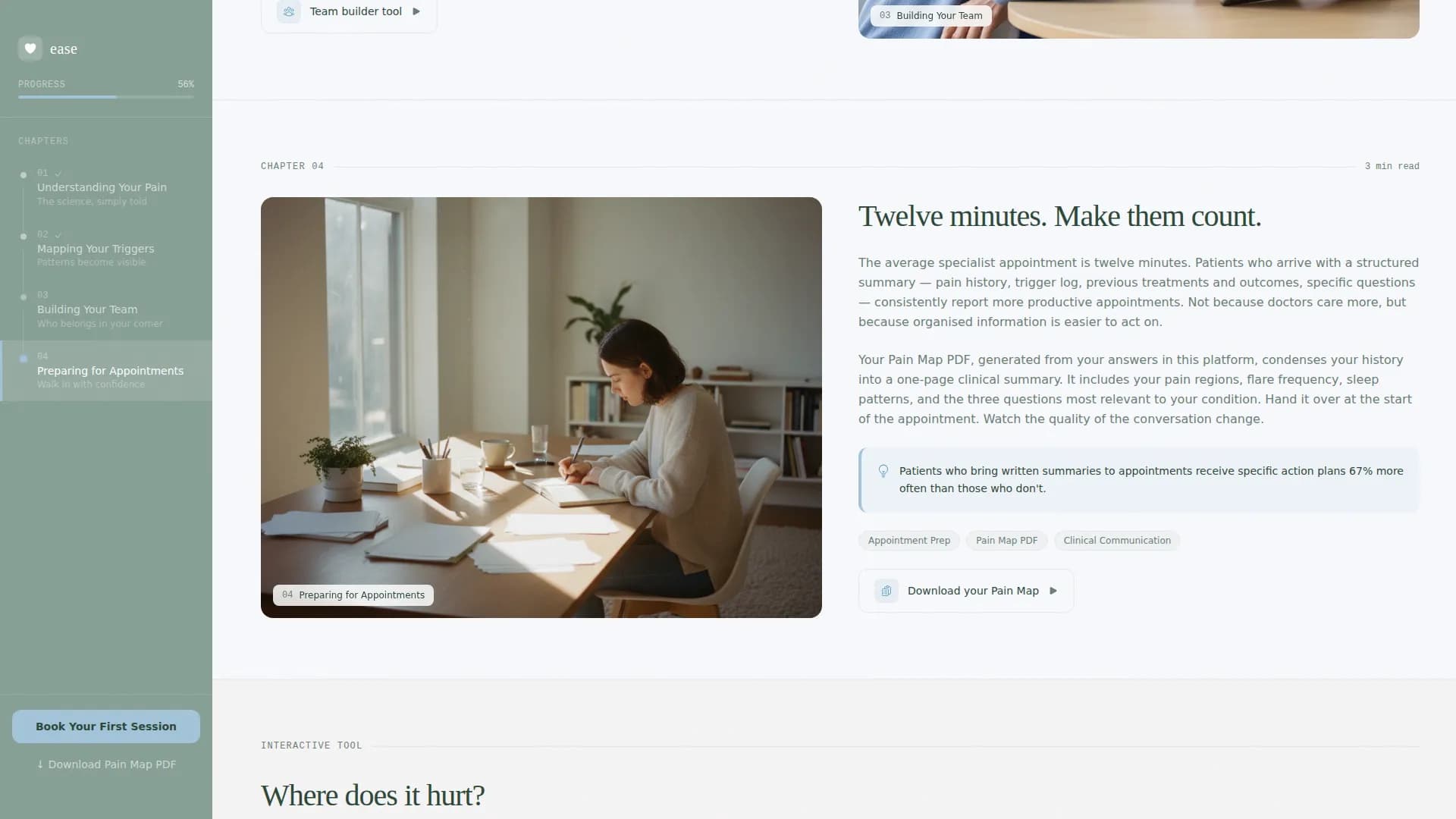 Chronic Pain Care Booking Website Template