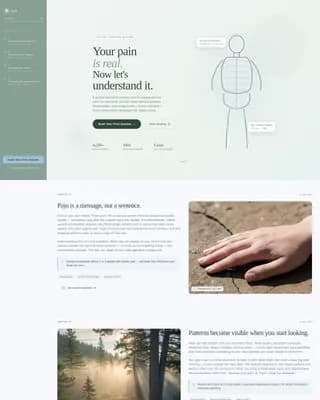 Chronic Pain Care Booking Website Template