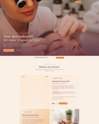 Sebum - Radiant Skincare Landing Page Template