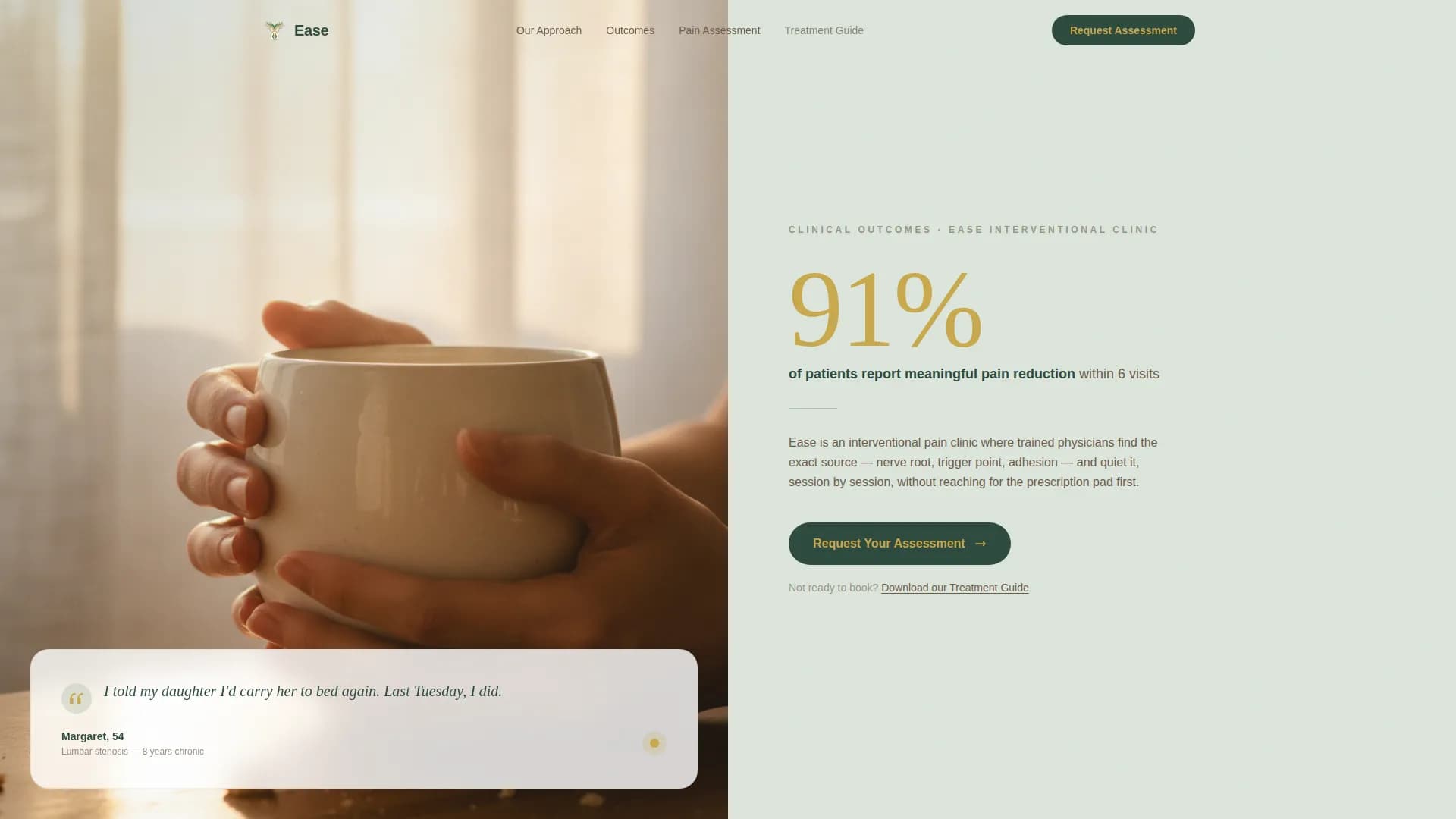 Chronic Pain Care Specialist Booking Website Template