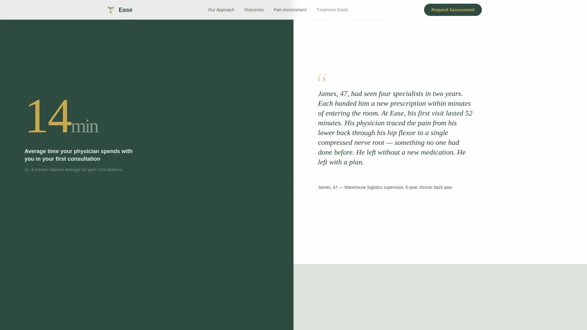Chronic Pain Care Specialist Booking Website Template