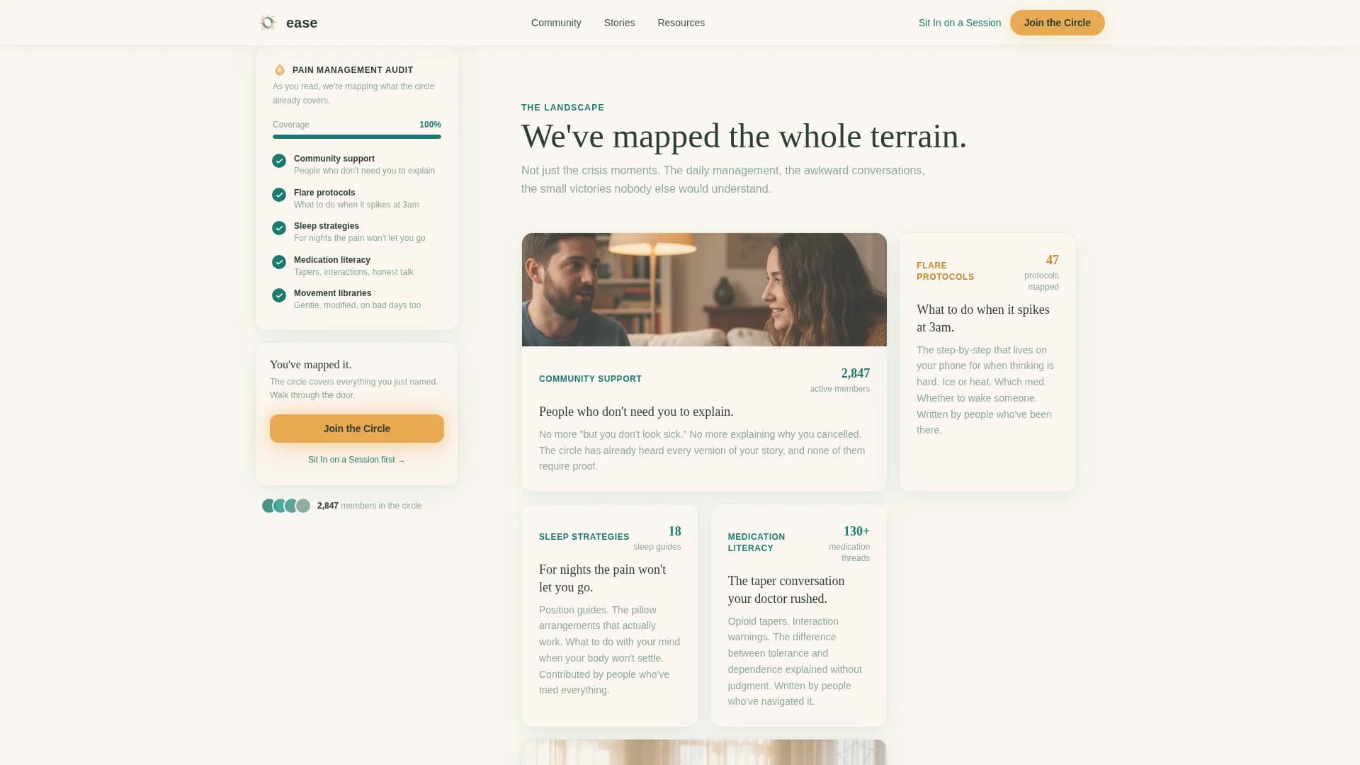 Ease - Support Community Landing page Template