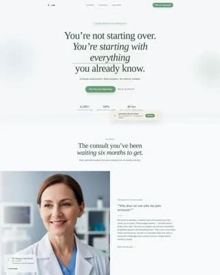 Ease - Telehealth Services Landing page Template