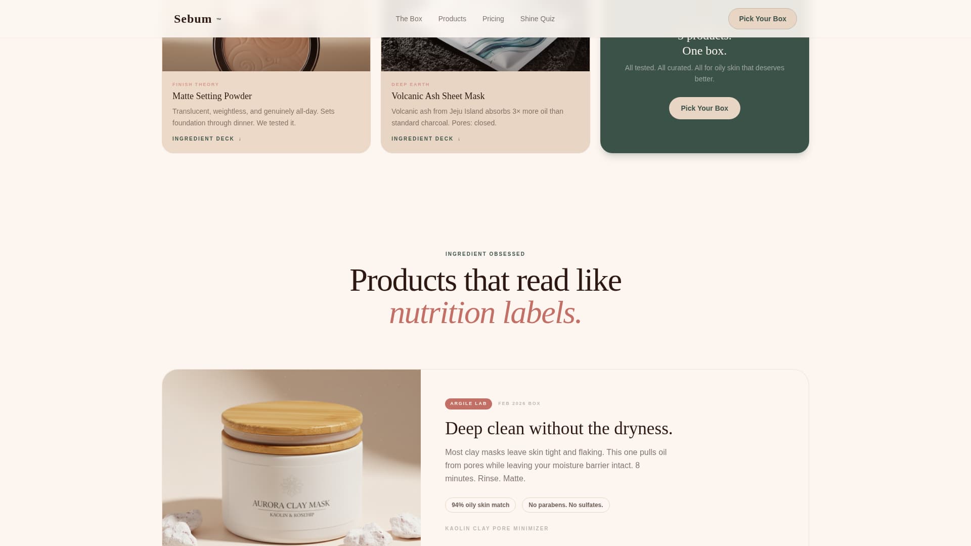 Oily - Highconverting Skin Landing Page Template