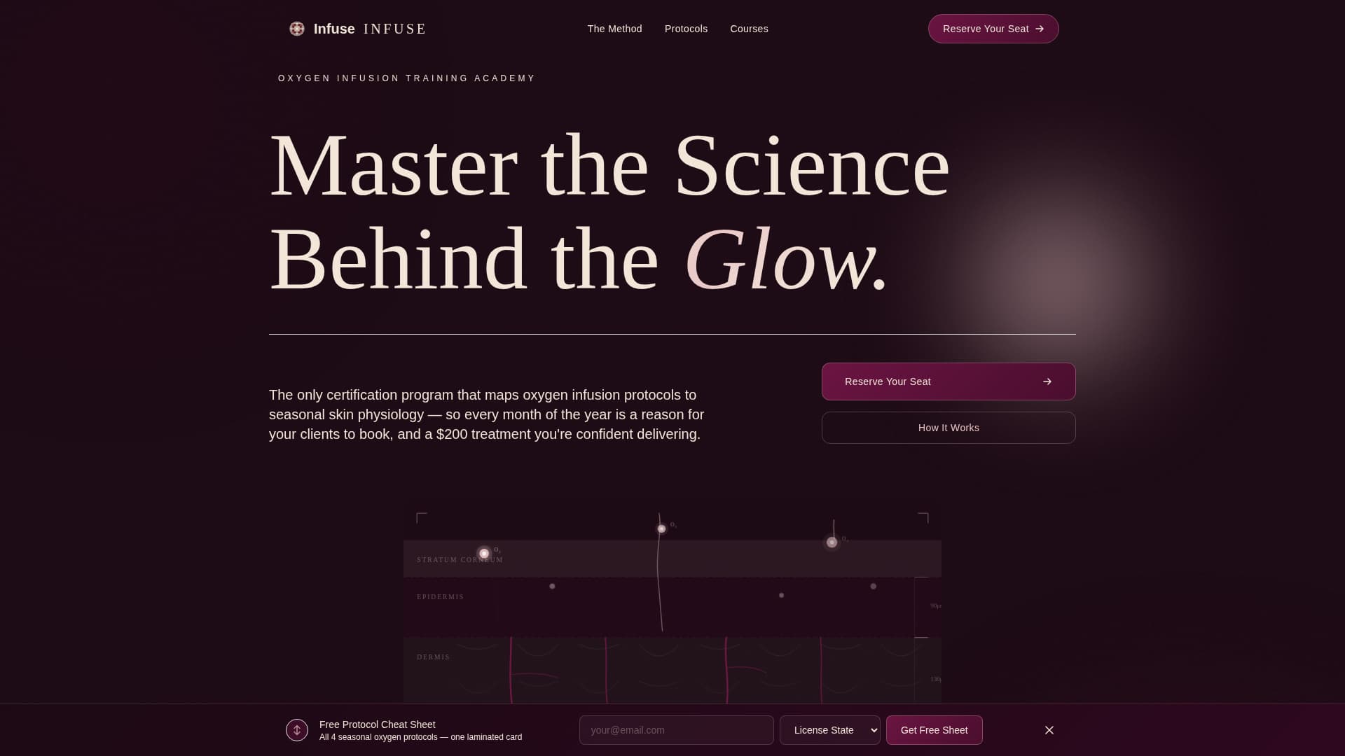 Infuse - Precision Esthetician Landing Page Template