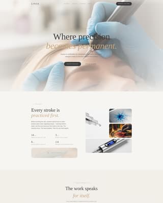 Liner - Precision PMU Landing Page Template