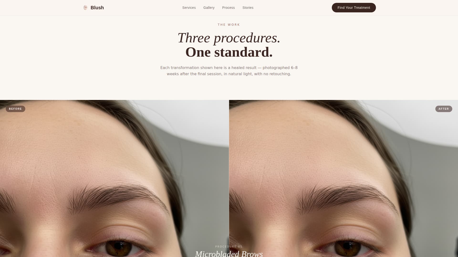 Blush - Artisan Permanentmakeup Landing Page Template