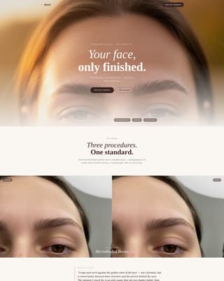 Blush - Artisan Permanentmakeup Landing Page Template