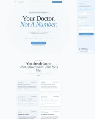 Concierge Medicine Practice Website Template for Direct-Pay Patients