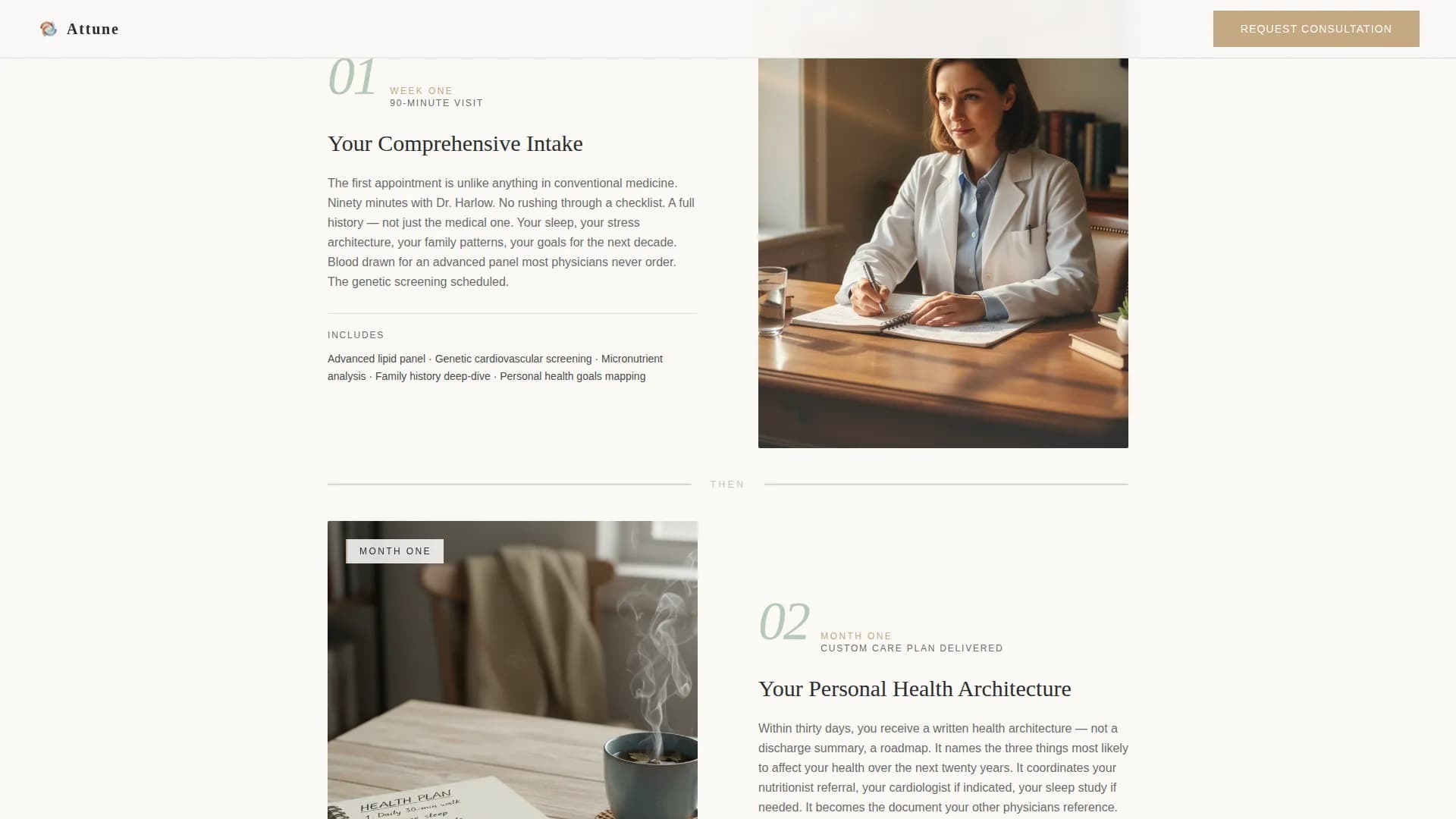 Attune - Concierge Medicine Landing page Template