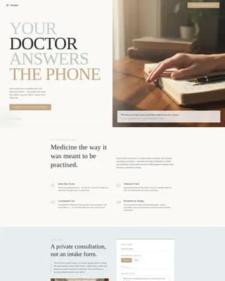 Attune - Concierge Medicine Landing page Template