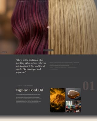 Formule - Artisan Salon Landing Page Template