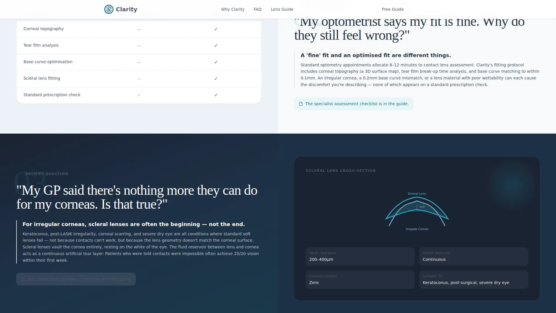 Clarity - Contact Lens Landing page Template