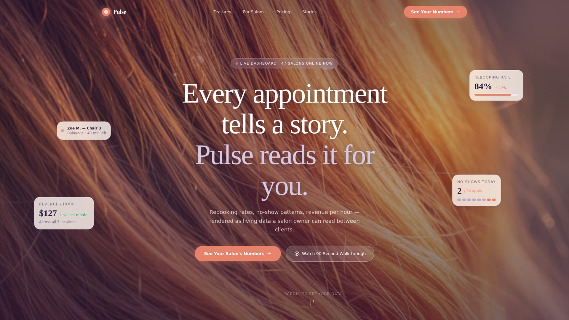 Pulse - Effortless Salon Landing Page Template